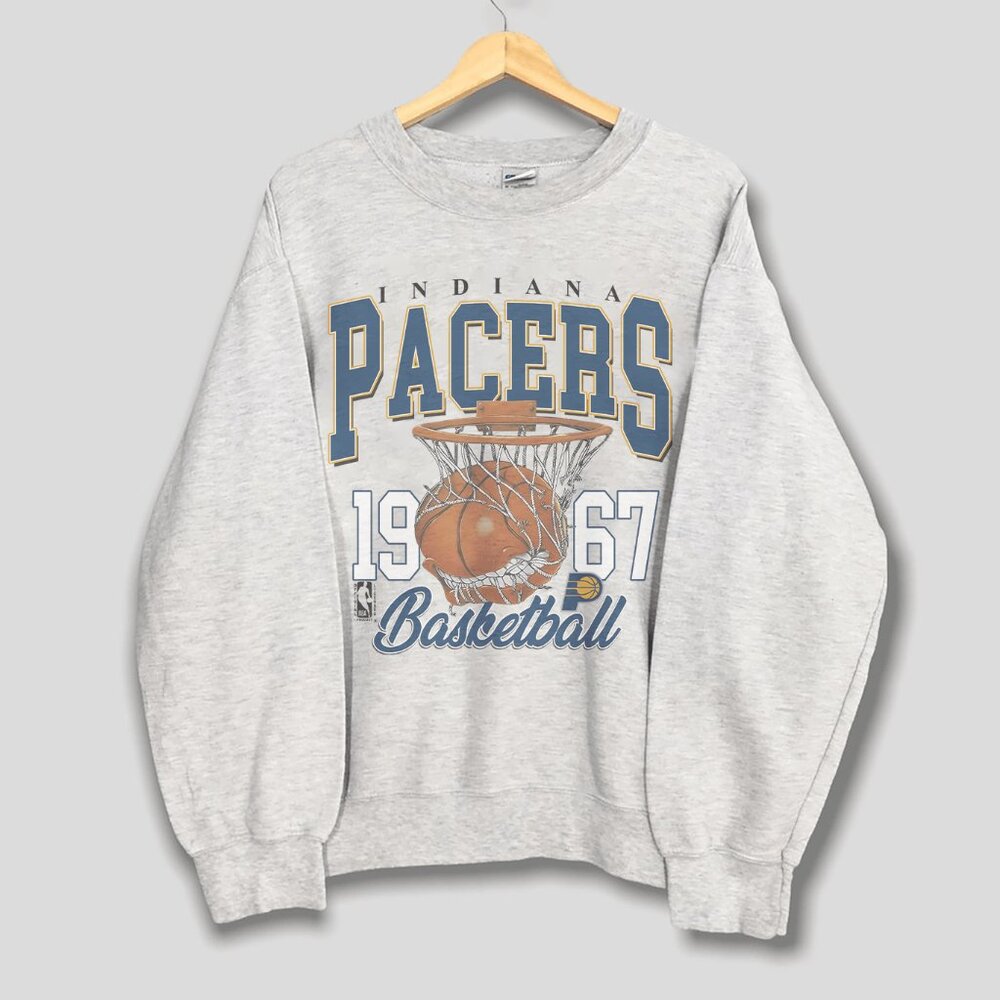 Vintage Indiana Pacers Basketball Sweatshirt, Retro Indiana Pacers NBA Shirt Tee